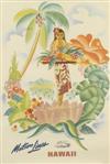 FRANK MCINTOSH (DATES UNKNOWN). MATSON LINES / HAWAII. Two posters. Circa 1940. 30x20 inches, 76x51 cm.
